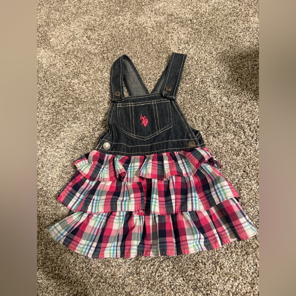 US Polo Assn. 2T‎ little girls overall dress/skirt